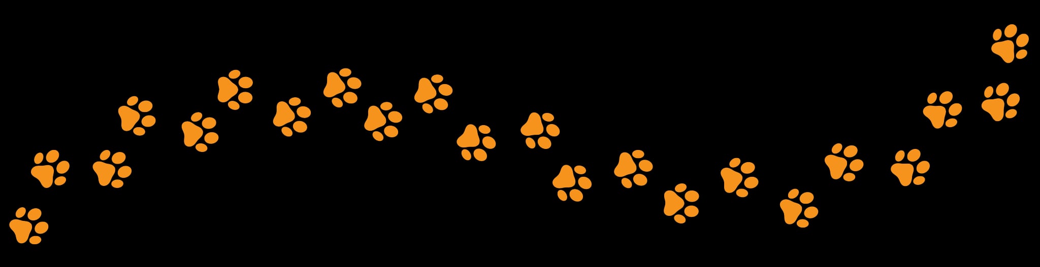 Decorative dog paw prints for pooper scooper service